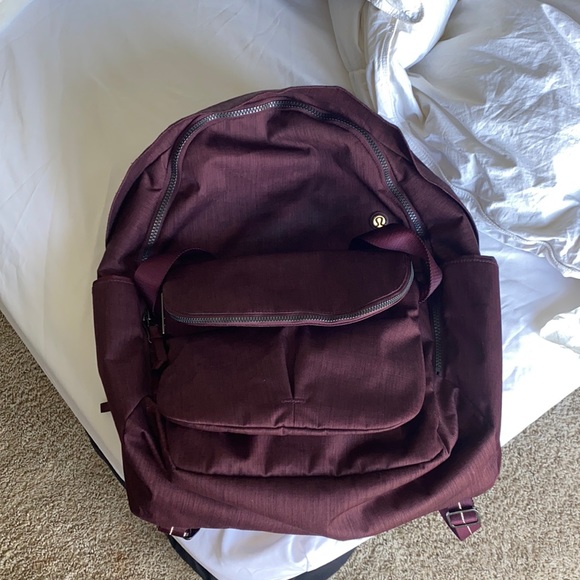 Burgundy Lululemon backpack